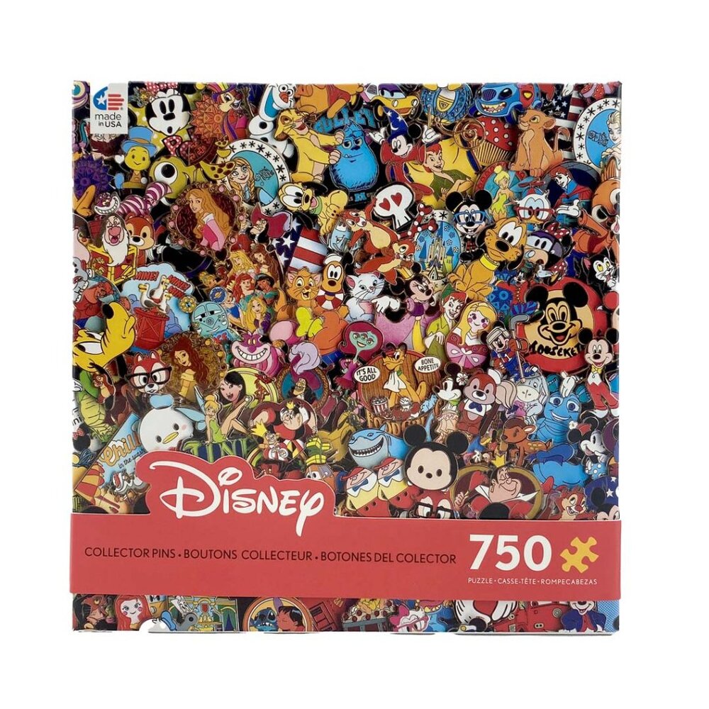 Ceaco | Disney Jigsaw Puzzle: Collector Pins | 750 Pieces | Fine Art **NEW